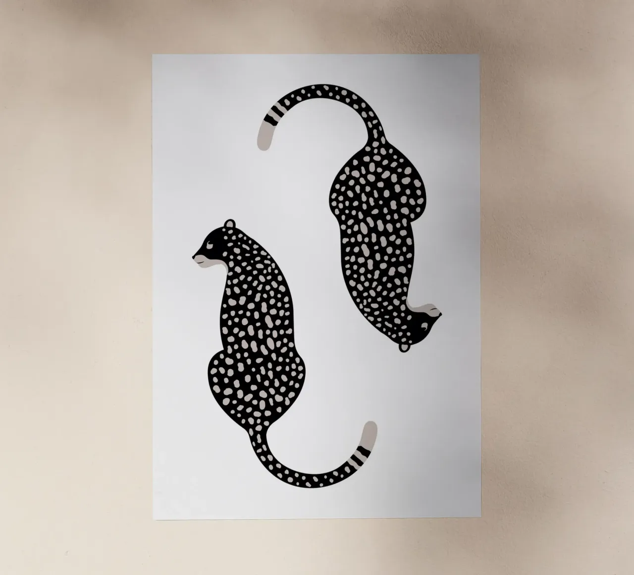 Leopardi maculati astratti - Stampa animale boho minimalista pellicola backlit da NorwesClub