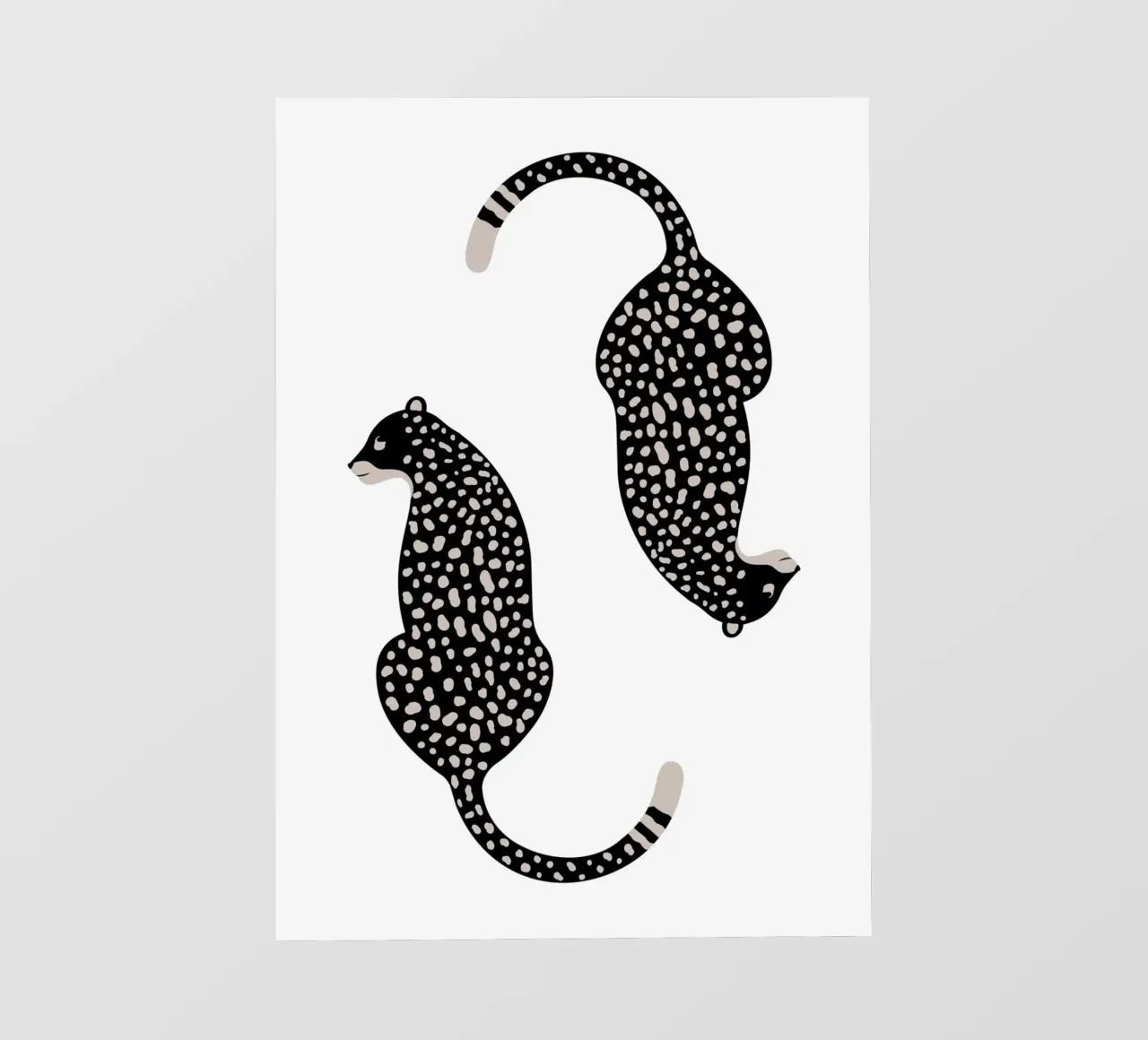 Leopardi maculati astratti - Stampa animale boho minimalista pellicola backlit da NorwesClub