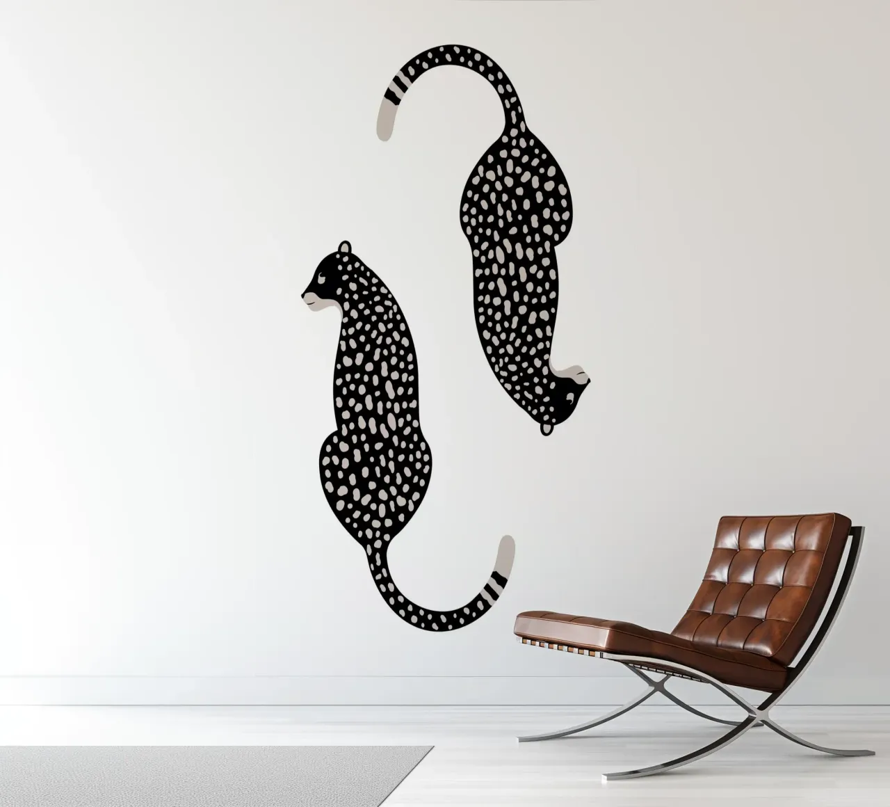 Léopards tachetés abstraits - Minimalist Boho Animal Print papier peint photo de NorwesClub