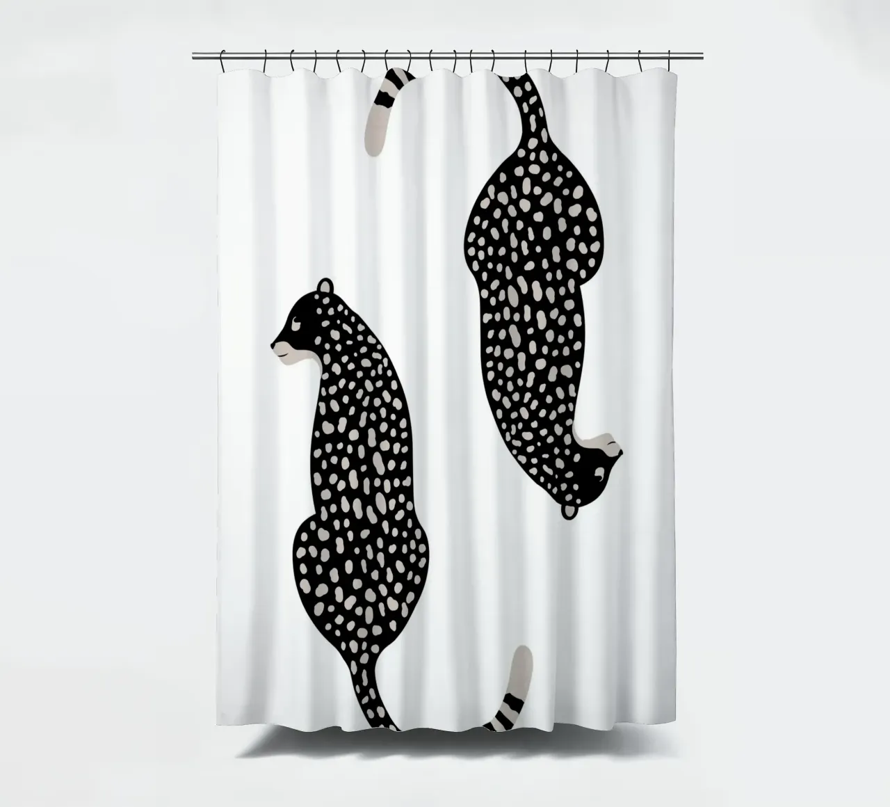 Leopardi maculati astratti - Stampa animale boho minimalista tenda da doccia da NorwesClub