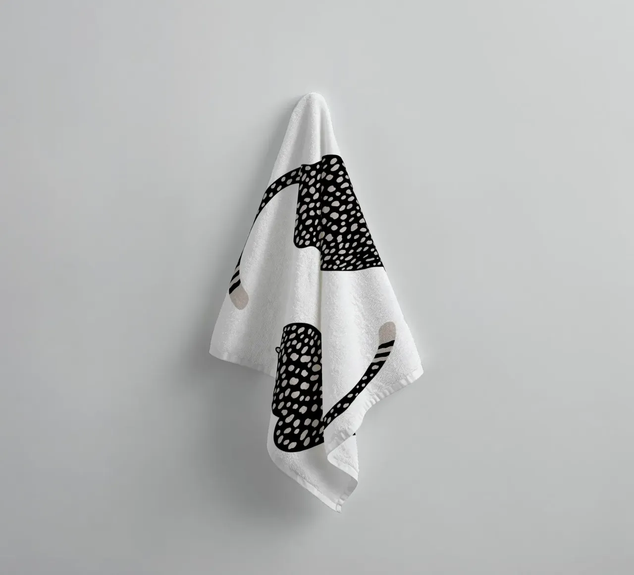 Leopardi maculati astratti - Stampa animale boho minimalista asciugamano da bagno da NorwesClub