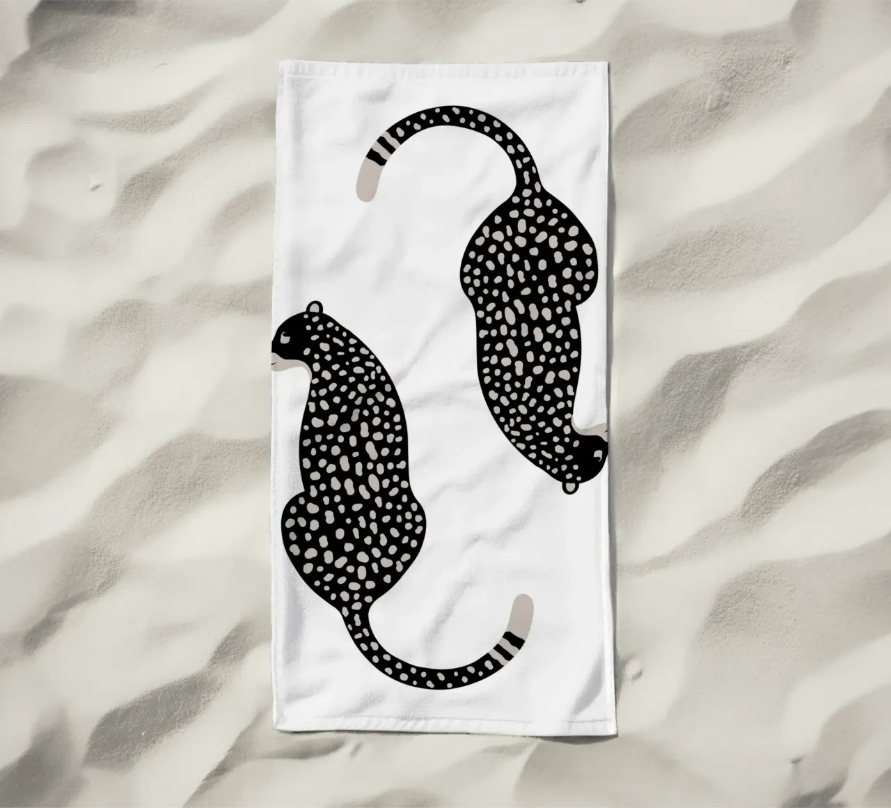 Leopardi maculati astratti - Stampa animale boho minimalista telo mare da NorwesClub