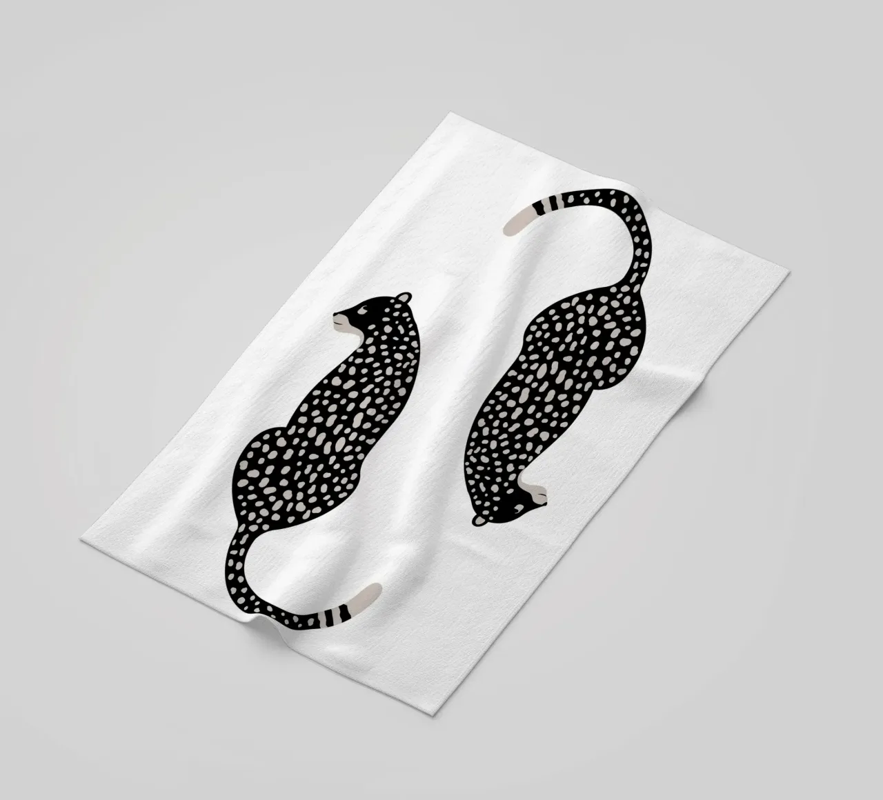 Leopardi maculati astratti - Stampa animale boho minimalista telo mare da NorwesClub