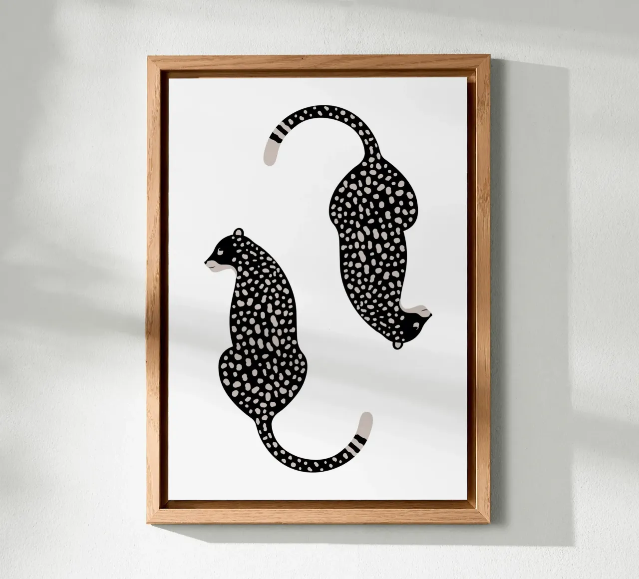 Leopardi maculati astratti - Stampa animale boho minimalista alluminio dibond da NorwesClub