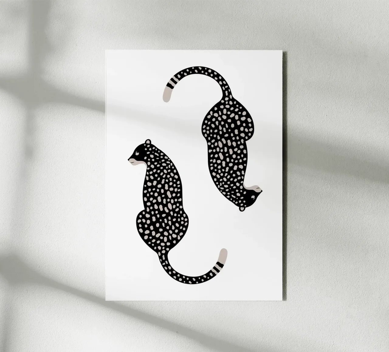 Leopardi maculati astratti - Stampa animale boho minimalista alluminio dibond da NorwesClub