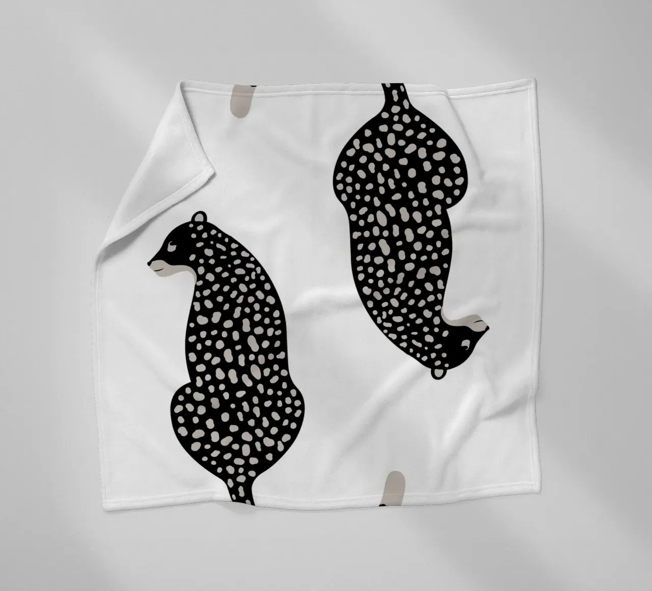 Leopardi maculati astratti - Stampa animale boho minimalista coperta in pile da NorwesClub