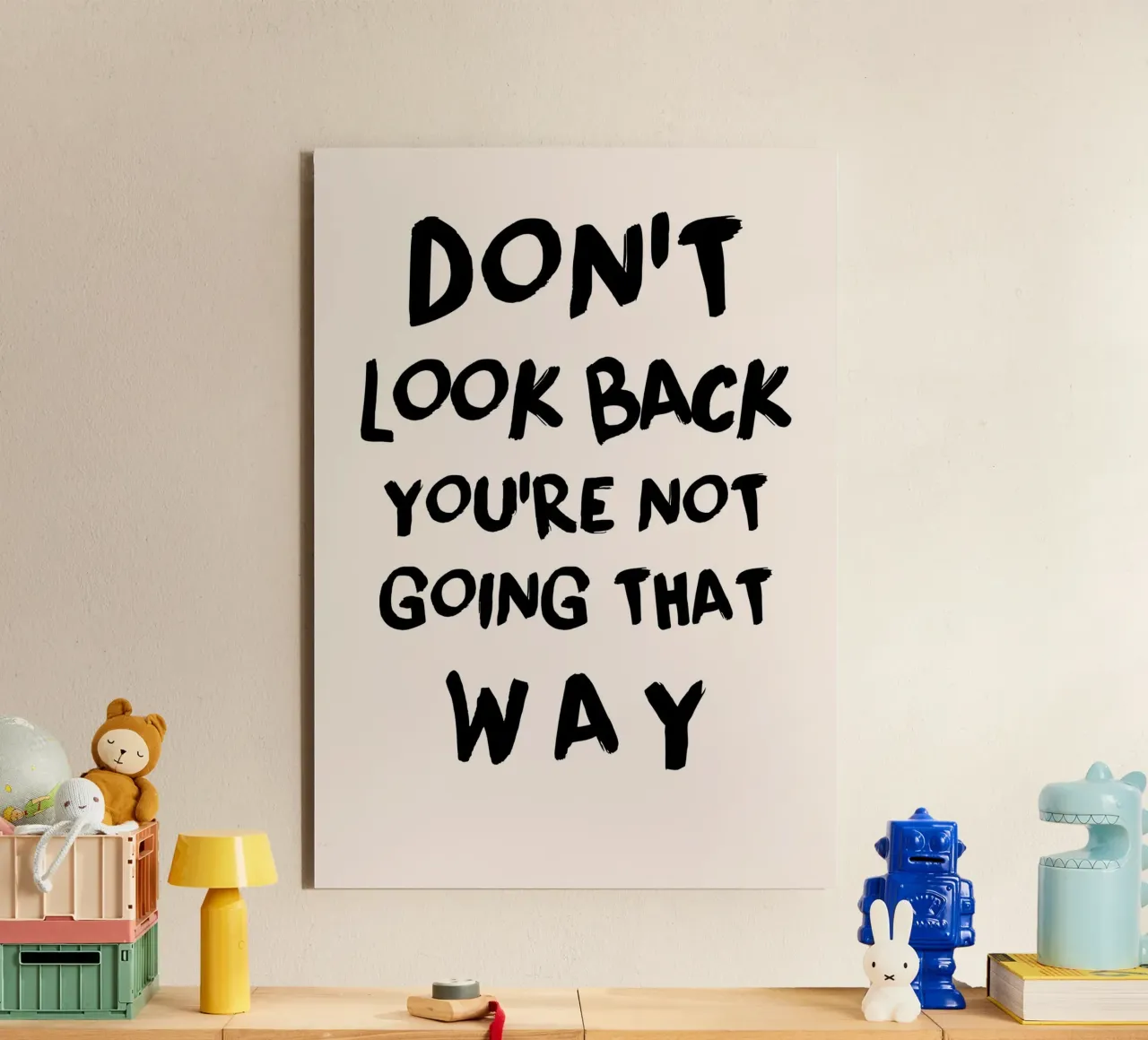 Don't Look Back - Empowering Typography Print forex plate by NorwesClub