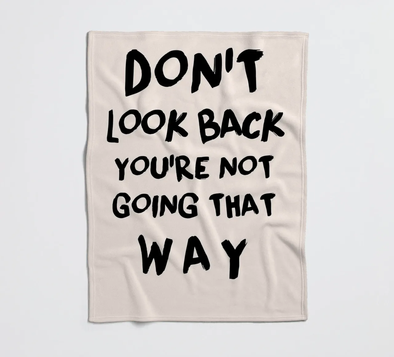 Don't Look Back - Tipografía impresa que da poder manta de franela de NorwesClub
