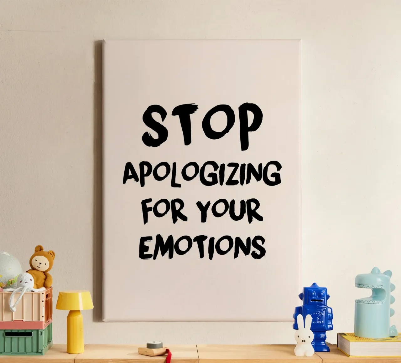 Stop Apologizing - Empowering Emotions Print canvas by NorwesClub