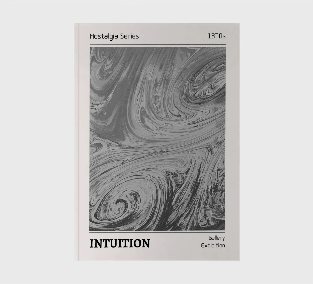 Intuition - 1970s Marble Swirl Abstract Print notebook by NorwesClub