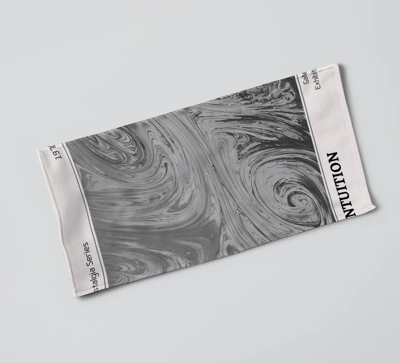 Intuition - 1970s Marble Swirl Abstract Print towel by NorwesClub