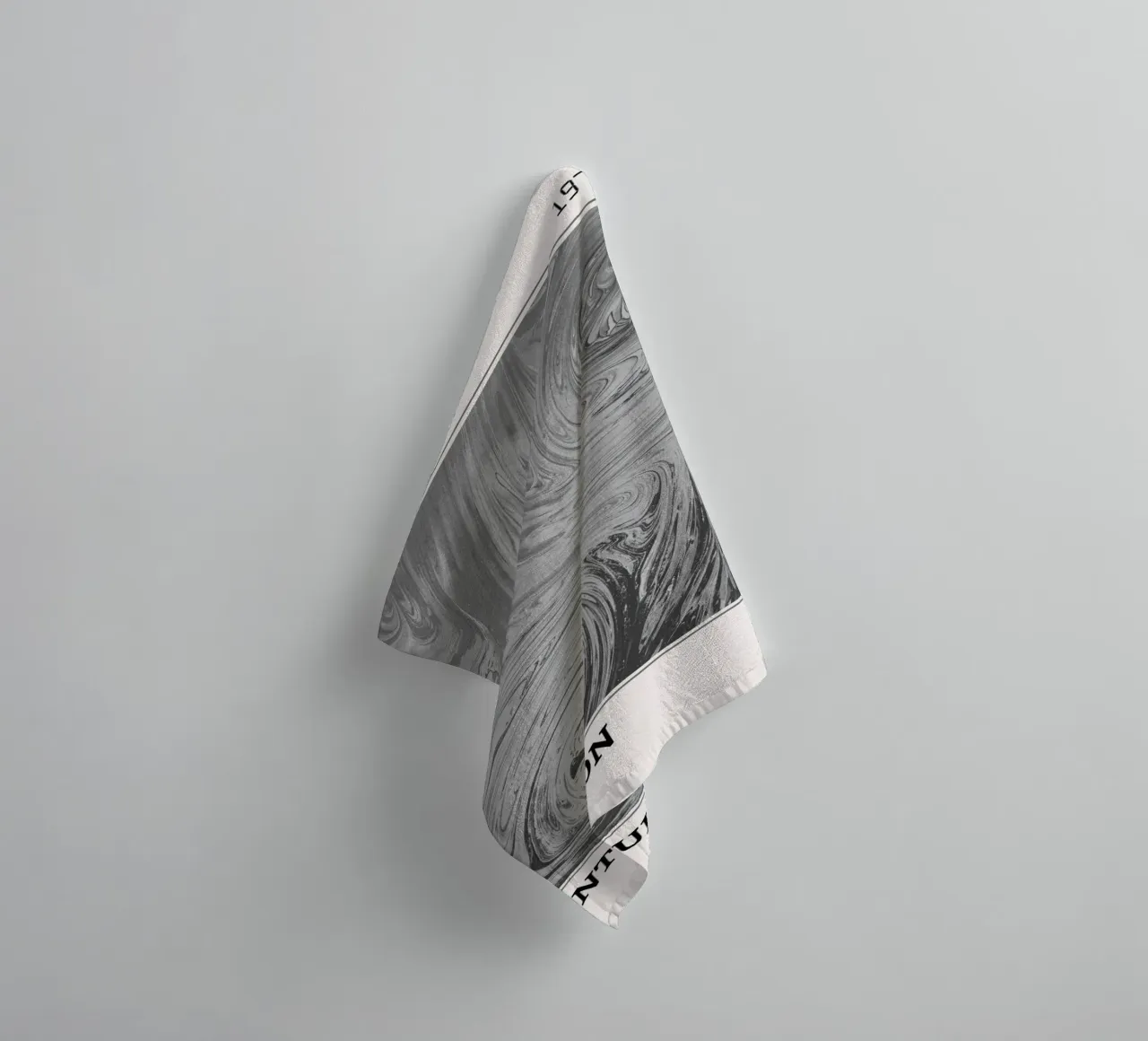 Intuition - 1970s Marble Swirl Abstract Print towel by NorwesClub
