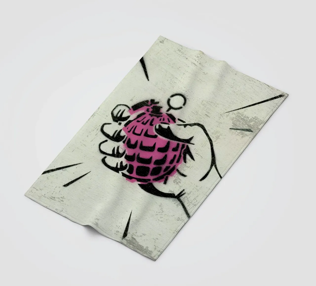 Hand Grenade fleecedeken van Andy Bridge