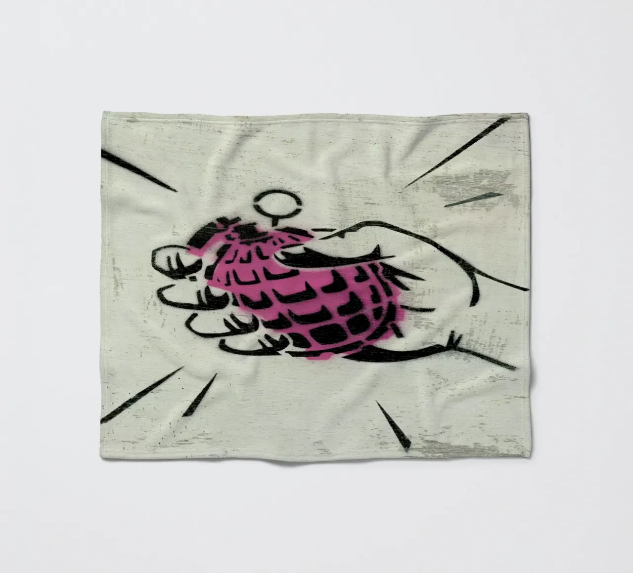 Hand Grenade fleecedeken van Andy Bridge