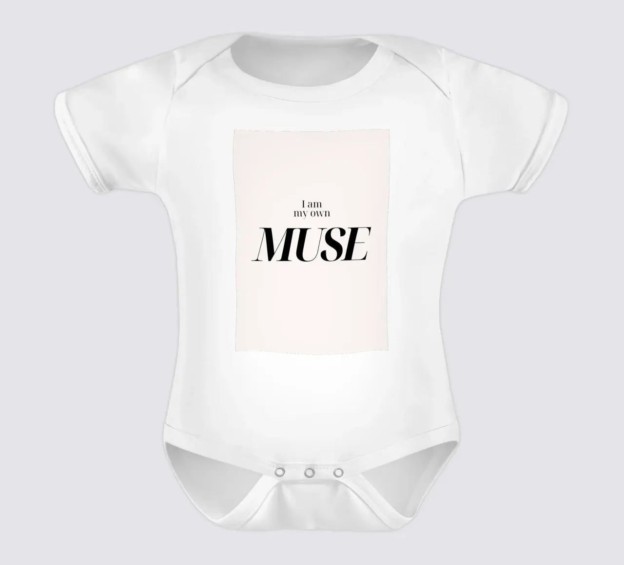 "I Am My Own MUSE" - Impresión tipográfica de empoderamiento body de bebé de NorwesClub