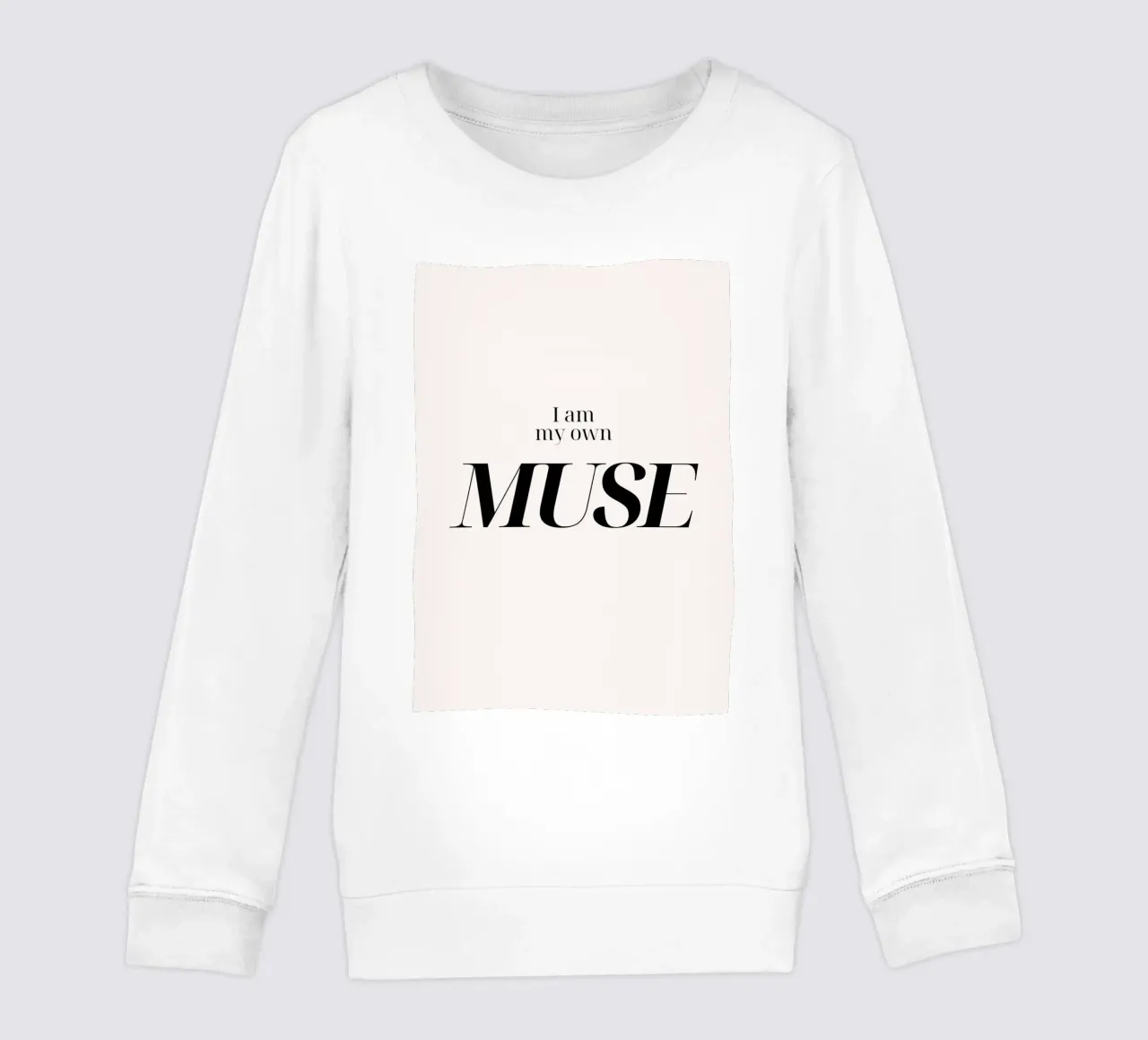 "I Am My Own MUSE" - Impresión tipográfica de empoderamiento sudadera para niño de NorwesClub