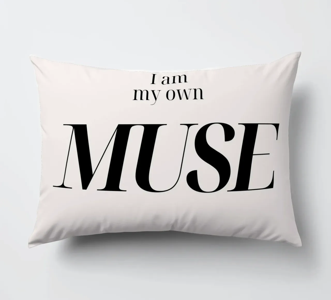 "I Am My Own MUSE" - Empowering Typography Print decorative cushion by NorwesClub