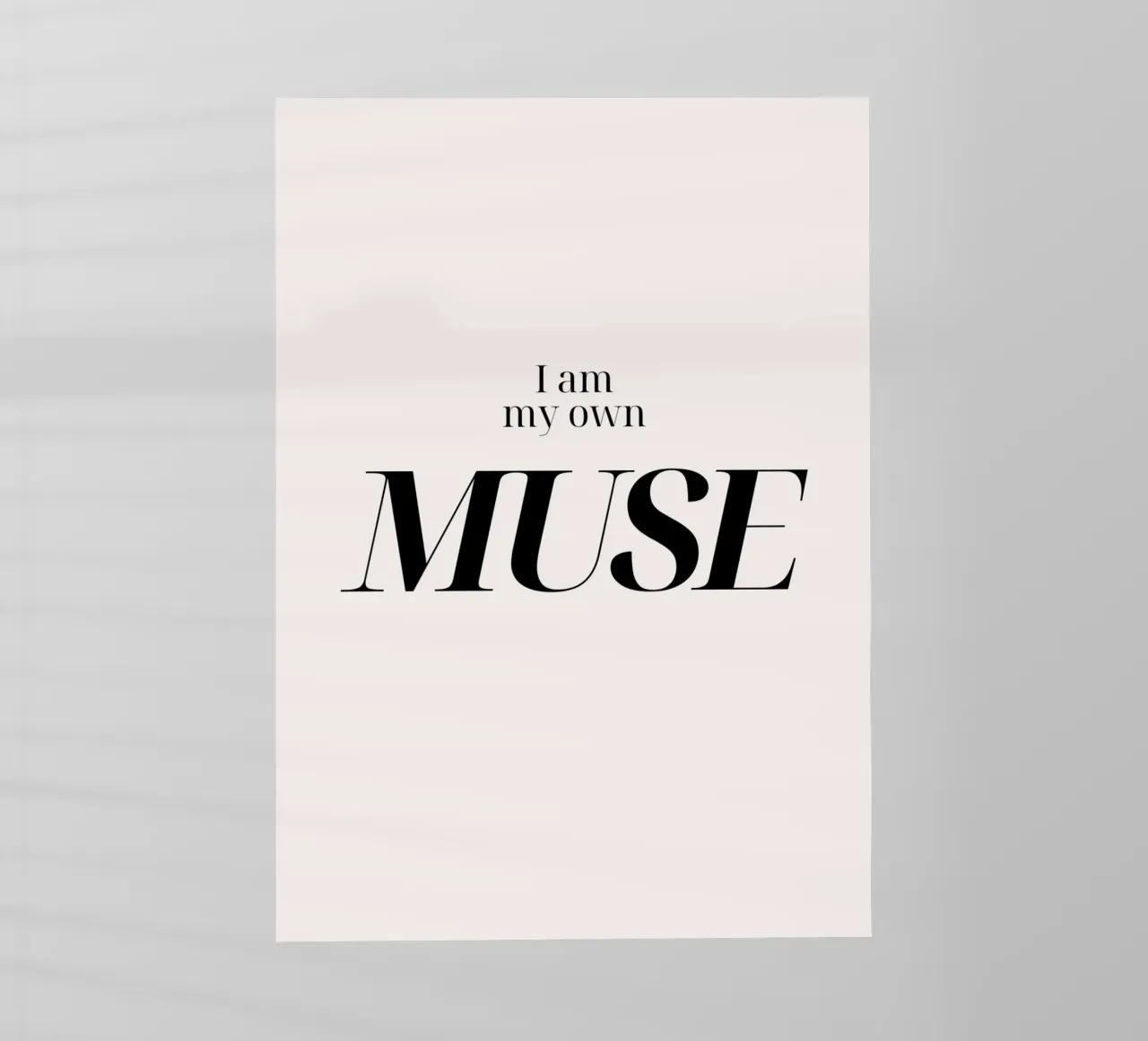 "I Am My Own MUSE" - Impresión tipográfica de empoderamiento lámina retroiluminada de NorwesClub