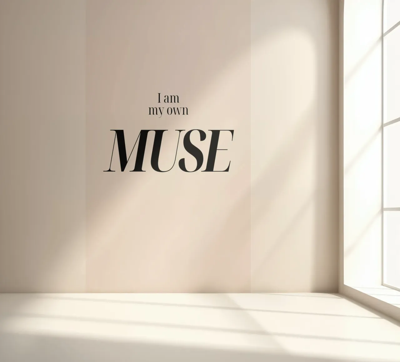 "I Am My Own MUSE" - Impresión tipográfica de empoderamiento papel para pared de NorwesClub