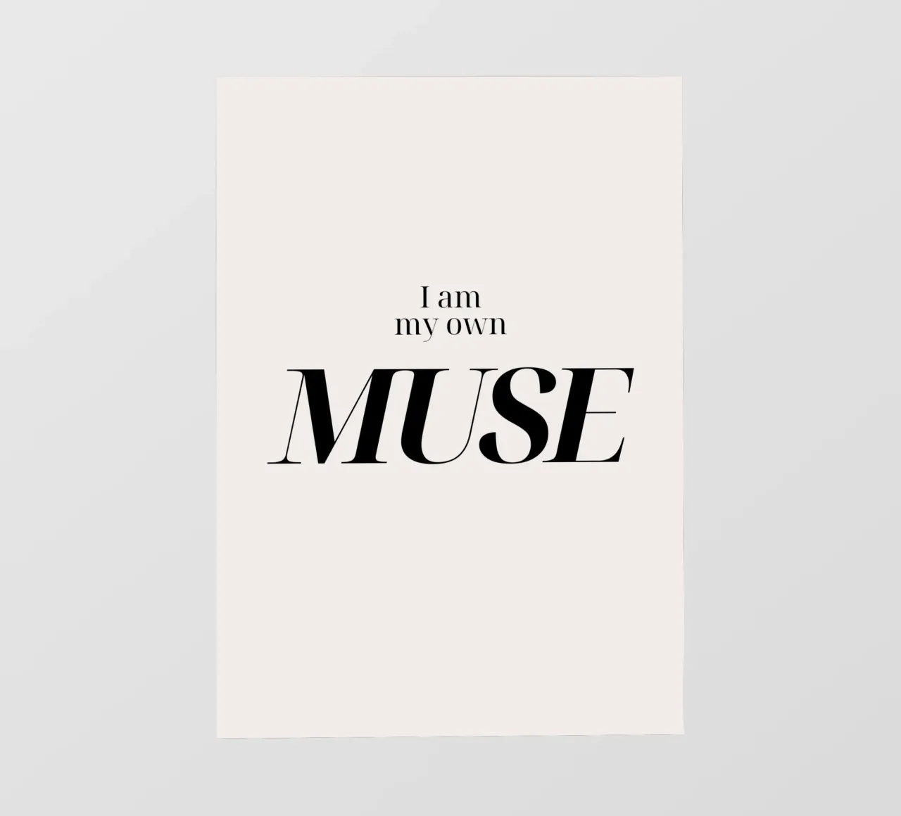 "I Am My Own MUSE" - Impresión tipográfica de empoderamiento papel para pared de NorwesClub