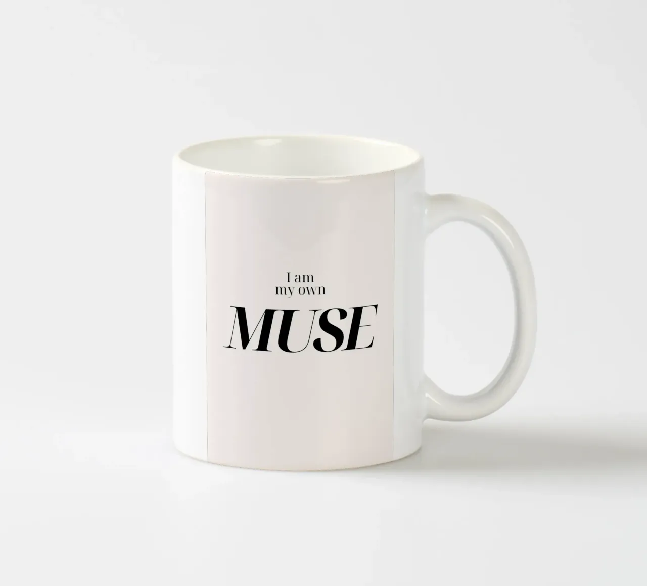 "I Am My Own MUSE" - Impresión tipográfica de empoderamiento taza de cerámica de NorwesClub