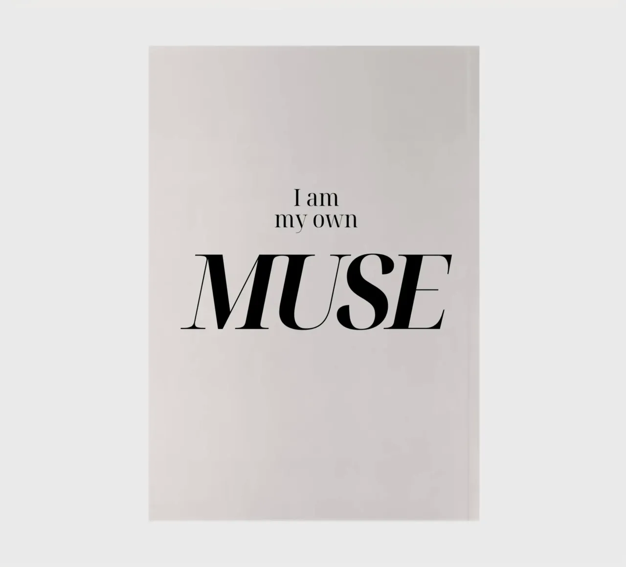 "I Am My Own MUSE" - Empowering Typography Print notebook by NorwesClub