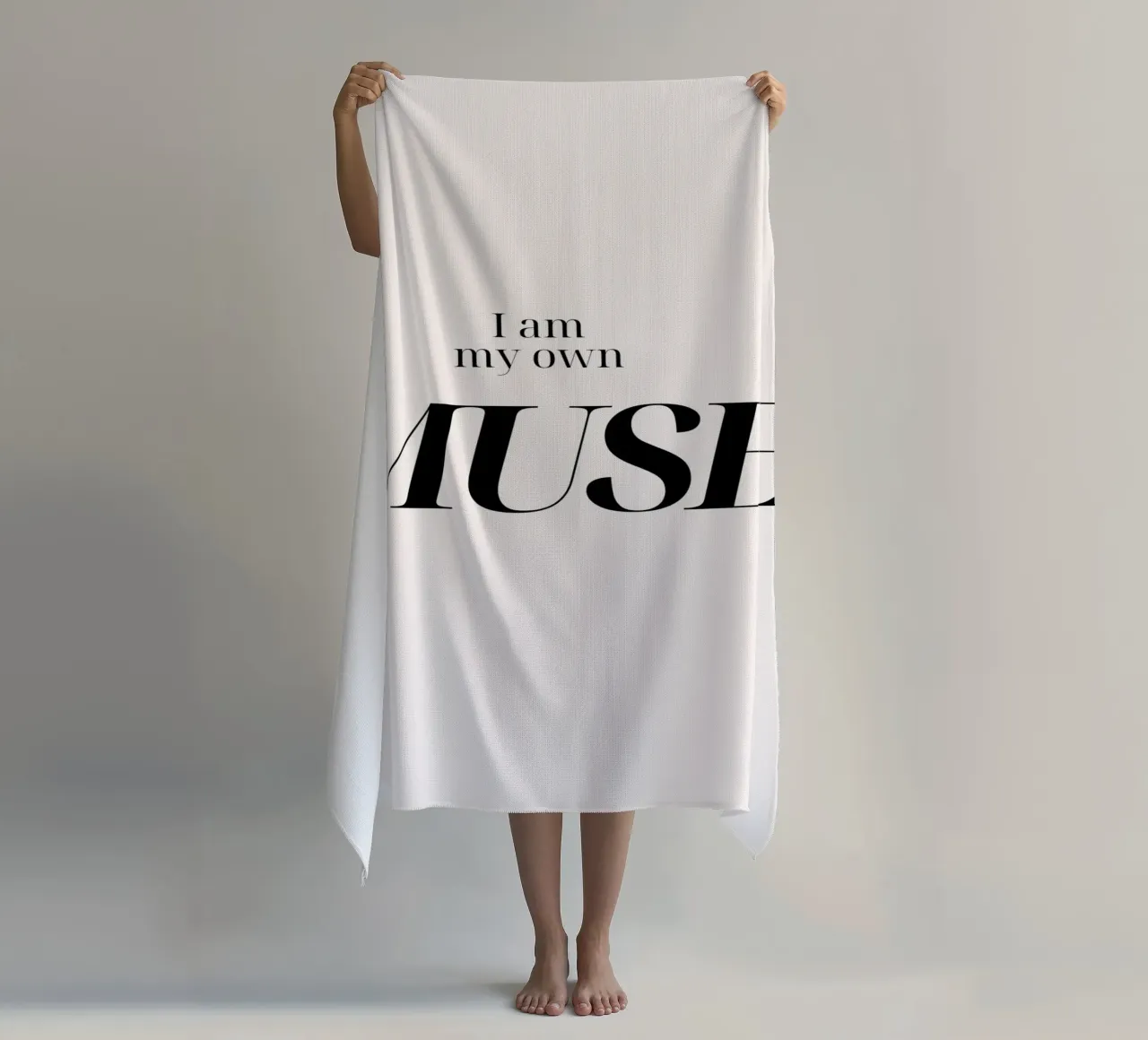 "I Am My Own MUSE" - Impresión tipográfica de empoderamiento toalla de playa de NorwesClub