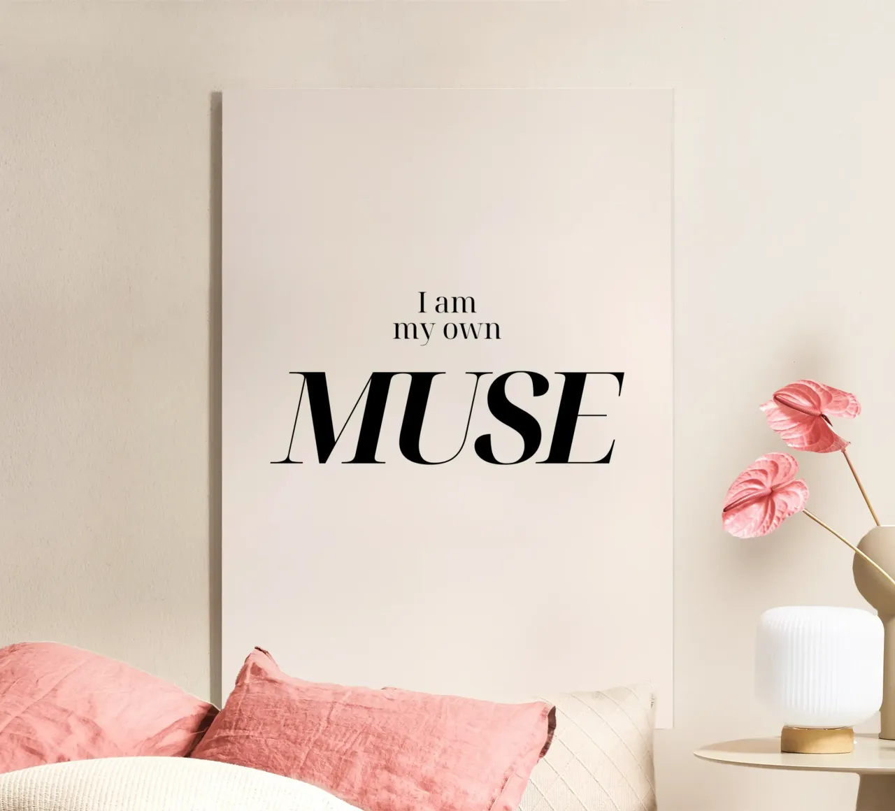 "I Am My Own MUSE" - Impresión tipográfica de empoderamiento metacrilato de NorwesClub