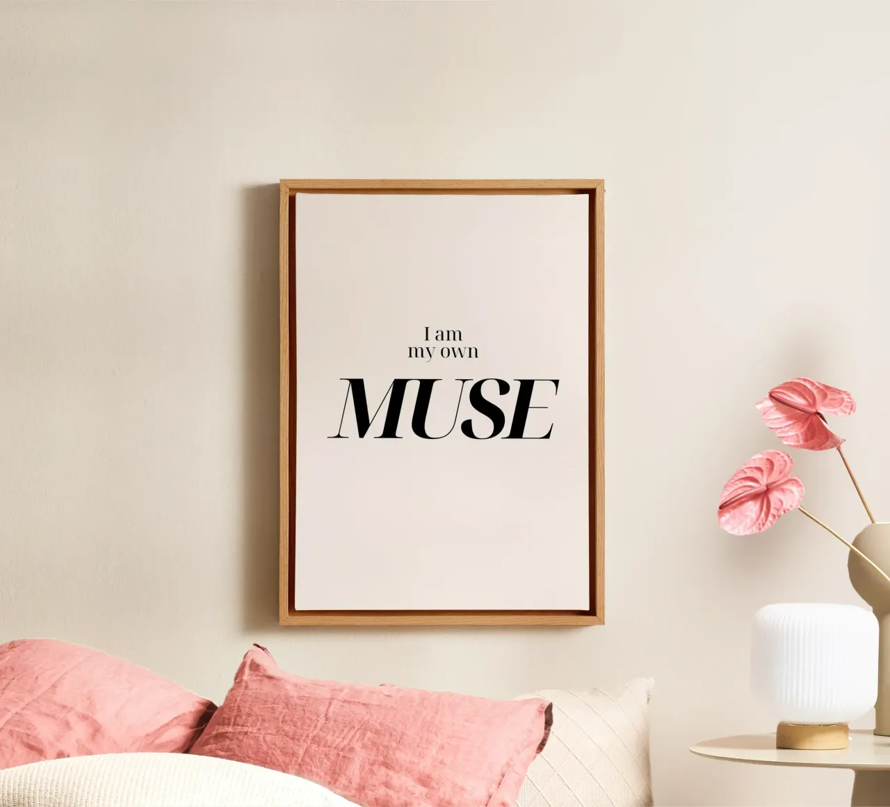 "I Am My Own MUSE" - Empowering Typography Print canvas by NorwesClub