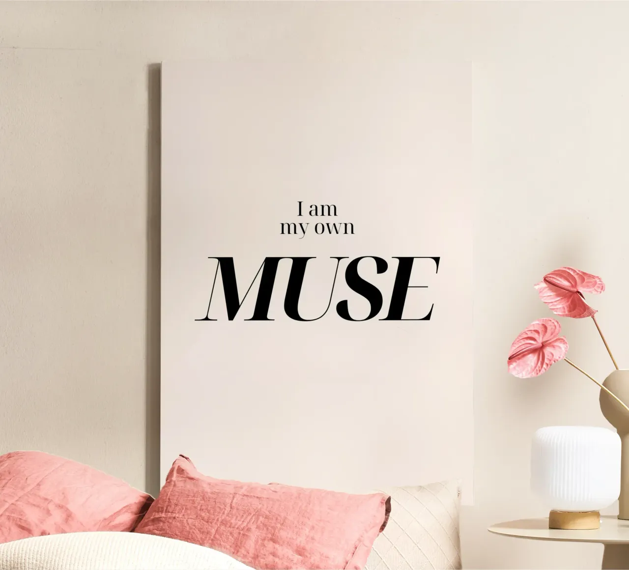 "I Am My Own MUSE" - Empowering Typography Print canvas by NorwesClub