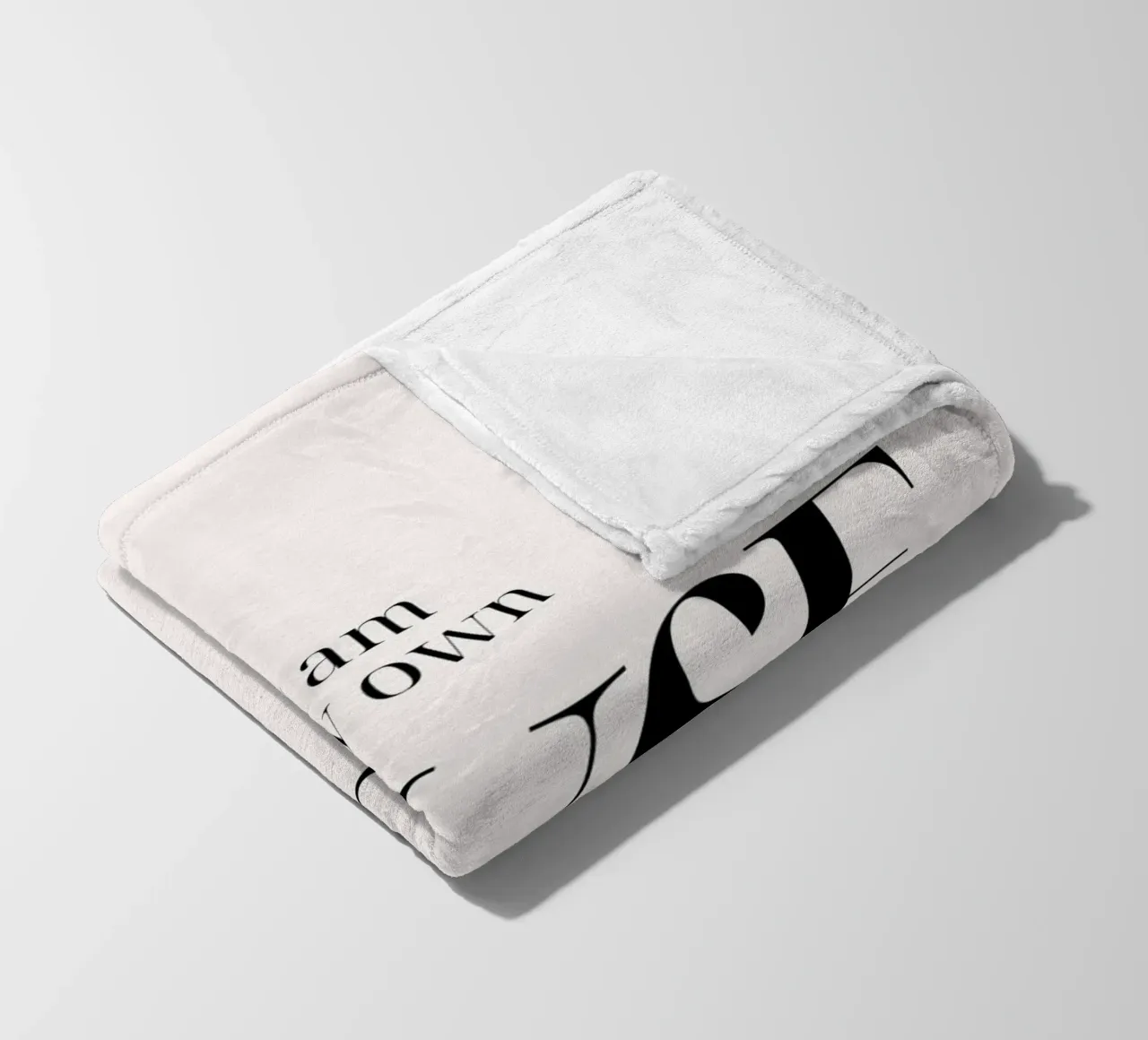 "I Am My Own MUSE" - Empowering Typography Print fleece blanket by NorwesClub