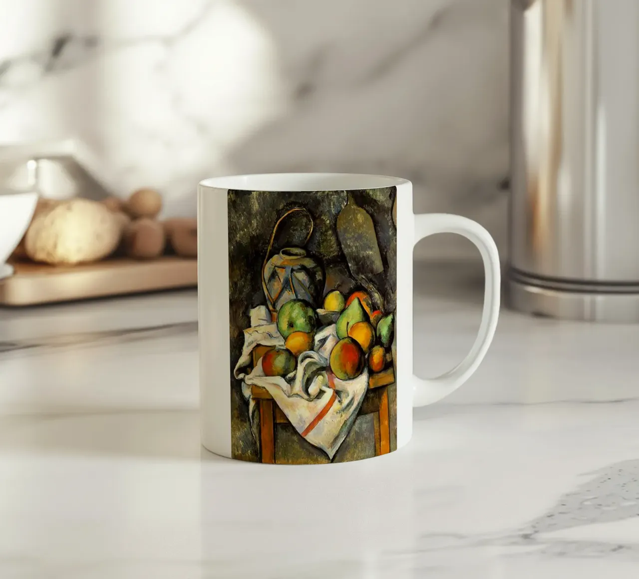 Paul Cezanne Apple orange avocado fruit ceramic mug by WESHH STORE