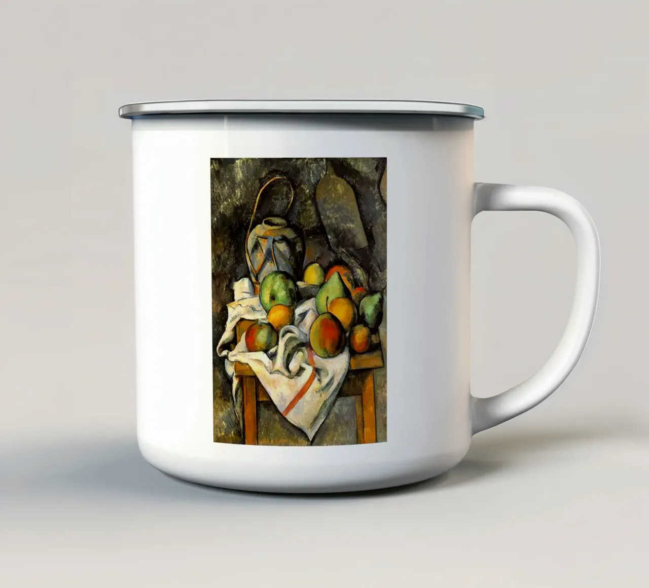 Paul Cezanne Mela arancia avocado frutta tazza in smalto da WESHH STORE