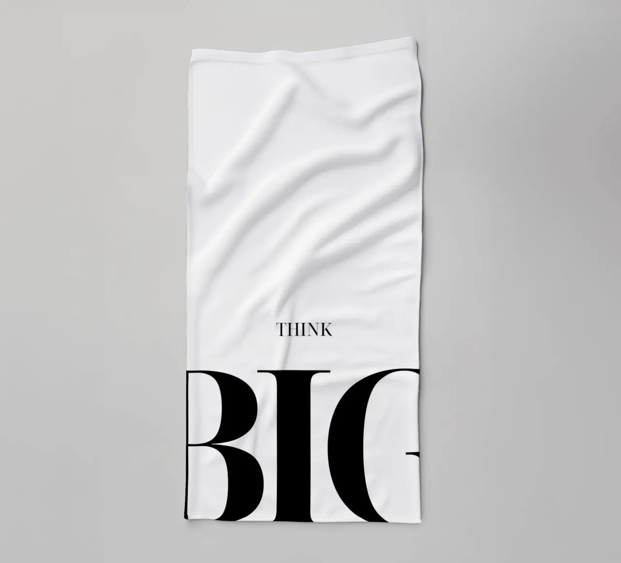 "THINK BIG" - Bold Minimalist Typography Print towel by NorwesClub