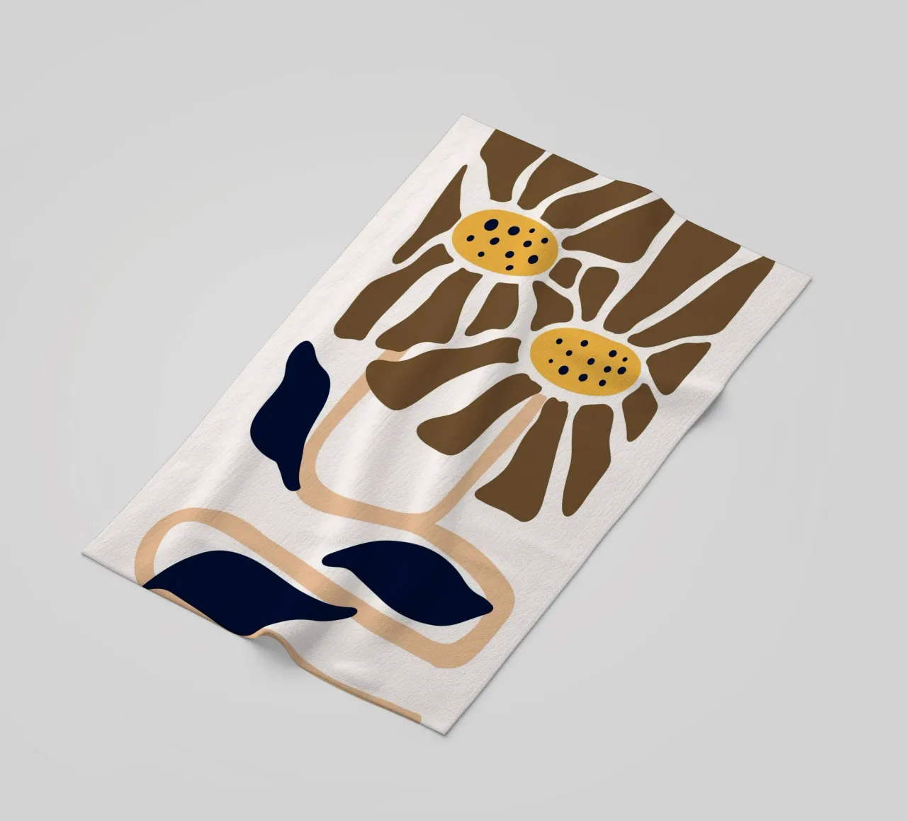Boho Blooms astratto - Stampa floreale moderna di metà secolo telo mare da NorwesClub