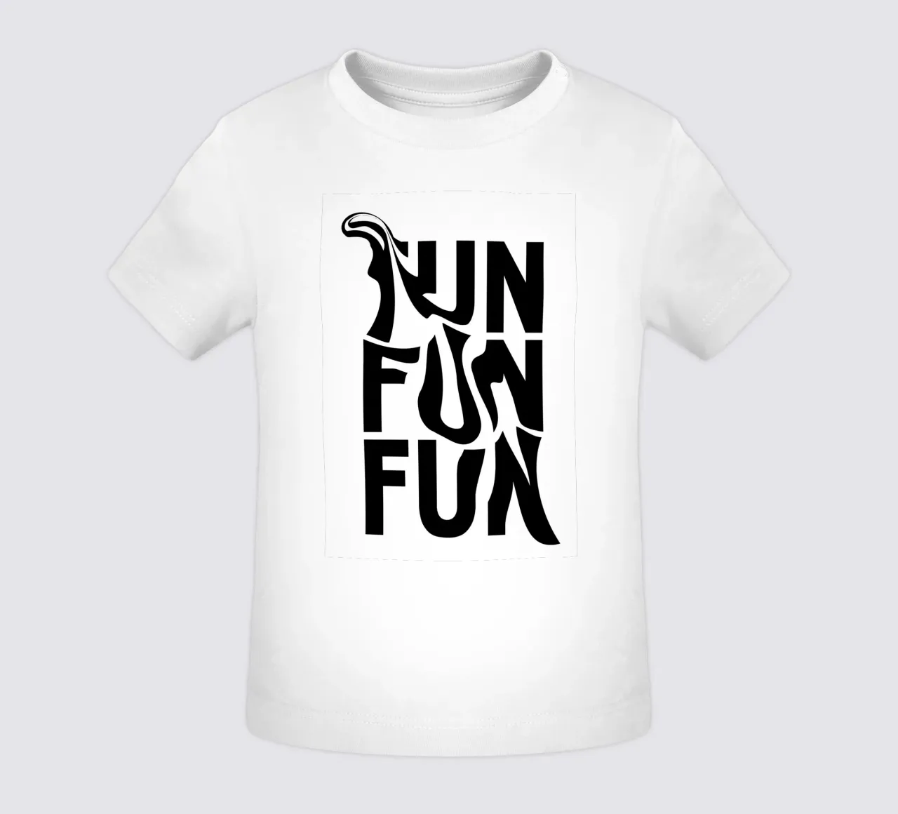 "FUN FUN FUN" - Abstrakter typografischer Verzerrungsdruck Baby T-Shirt von NorwesClub