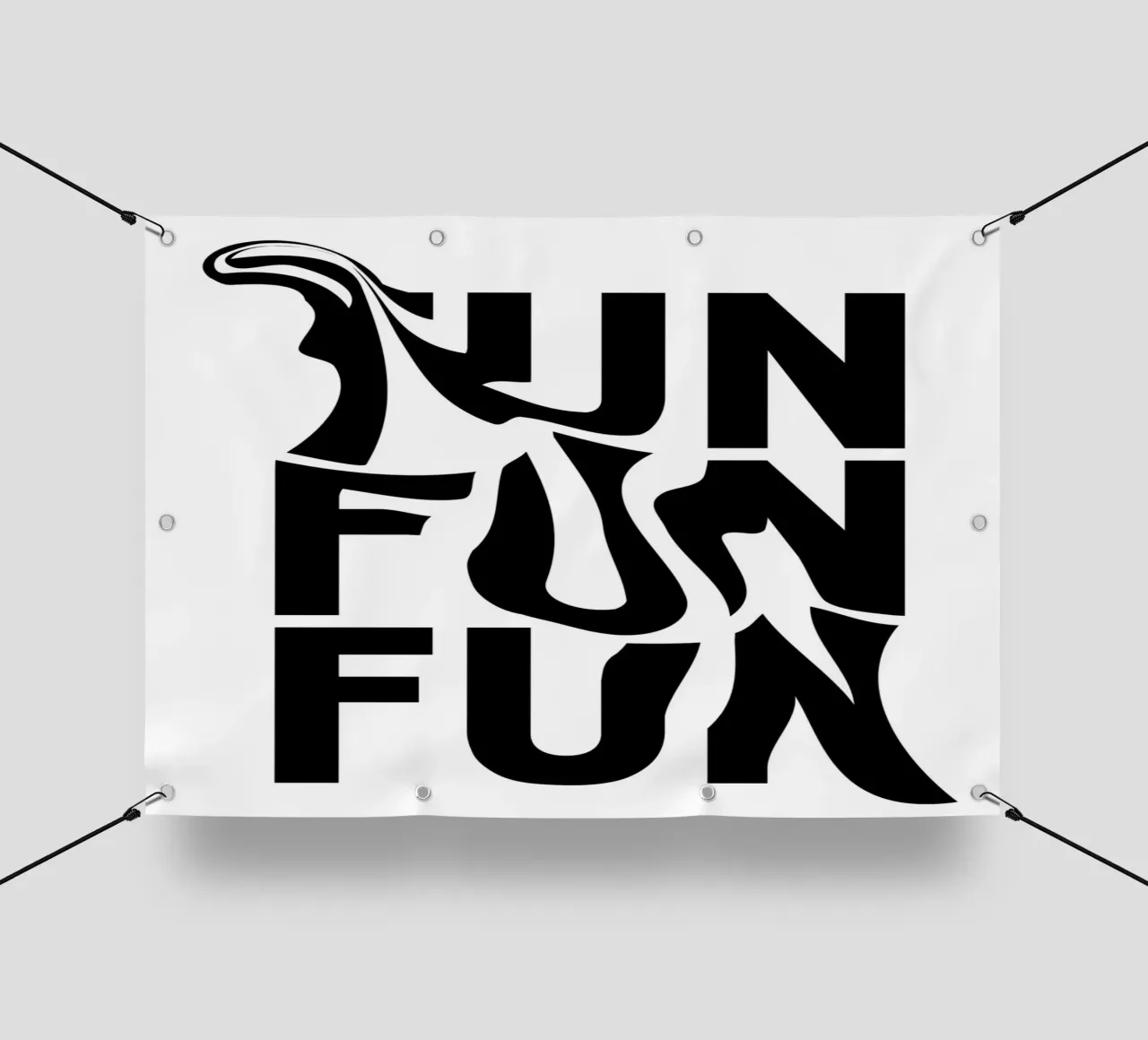 "FUN FUN FUN" - Abstract Typographic Distortion Print pvc cover by NorwesClub