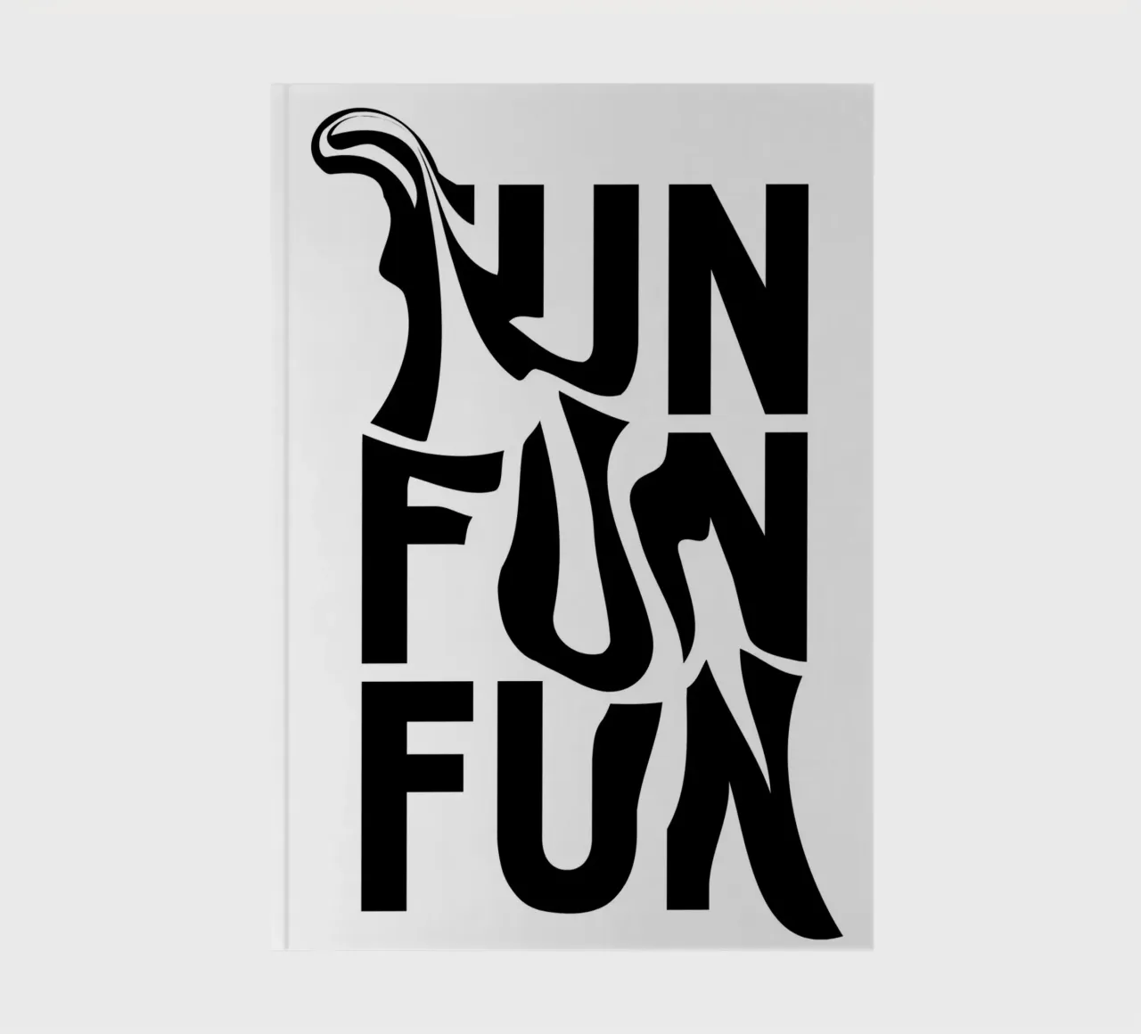 "FUN FUN FUN" - Abstract Typographic Distortion Print notebook by NorwesClub