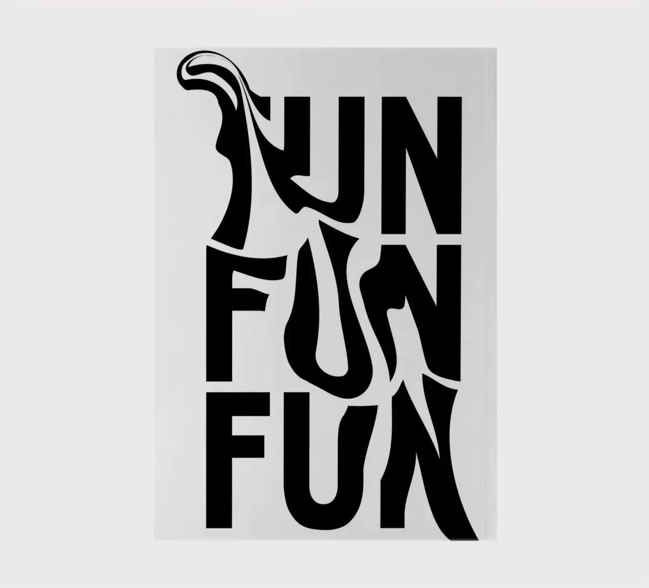 "FUN FUN FUN" - Abstract Typographic Distortion Print notebook by NorwesClub