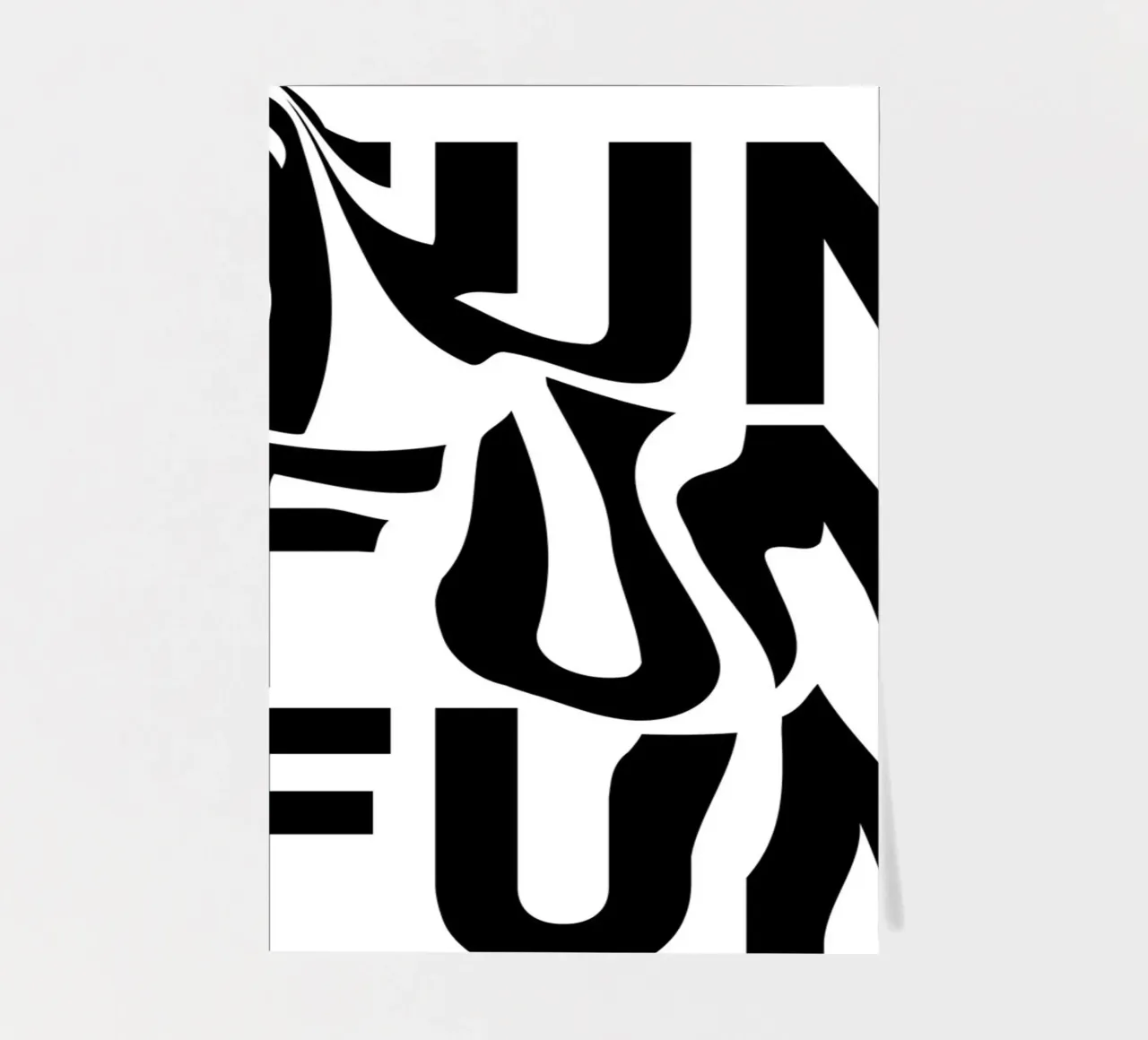 "FUN FUN FUN" - Abstract Typographic Distortion Print sticker sheet by NorwesClub