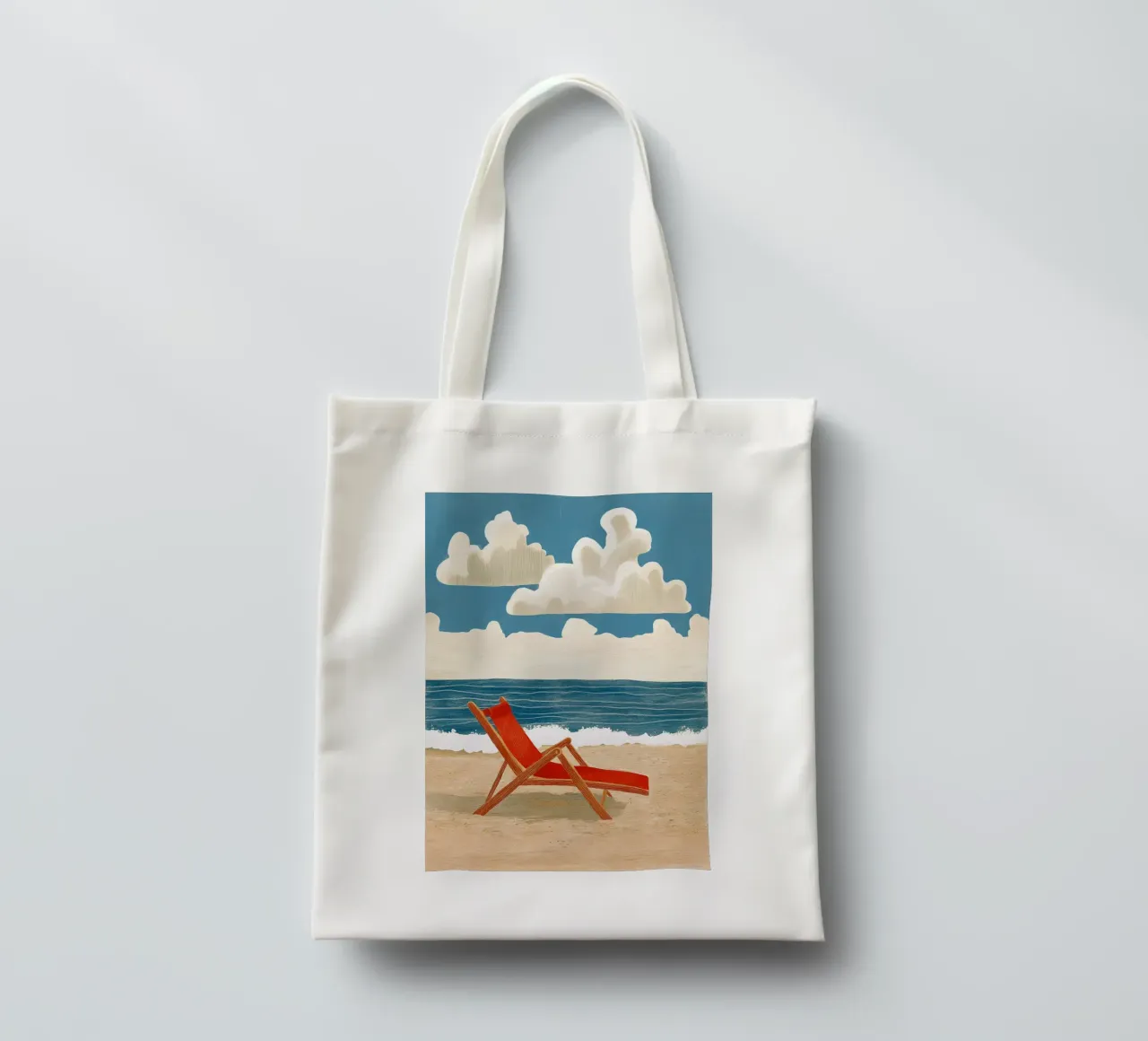 Sedia a sdraio sulla spiaggia borsa in juta da Curious Canvas