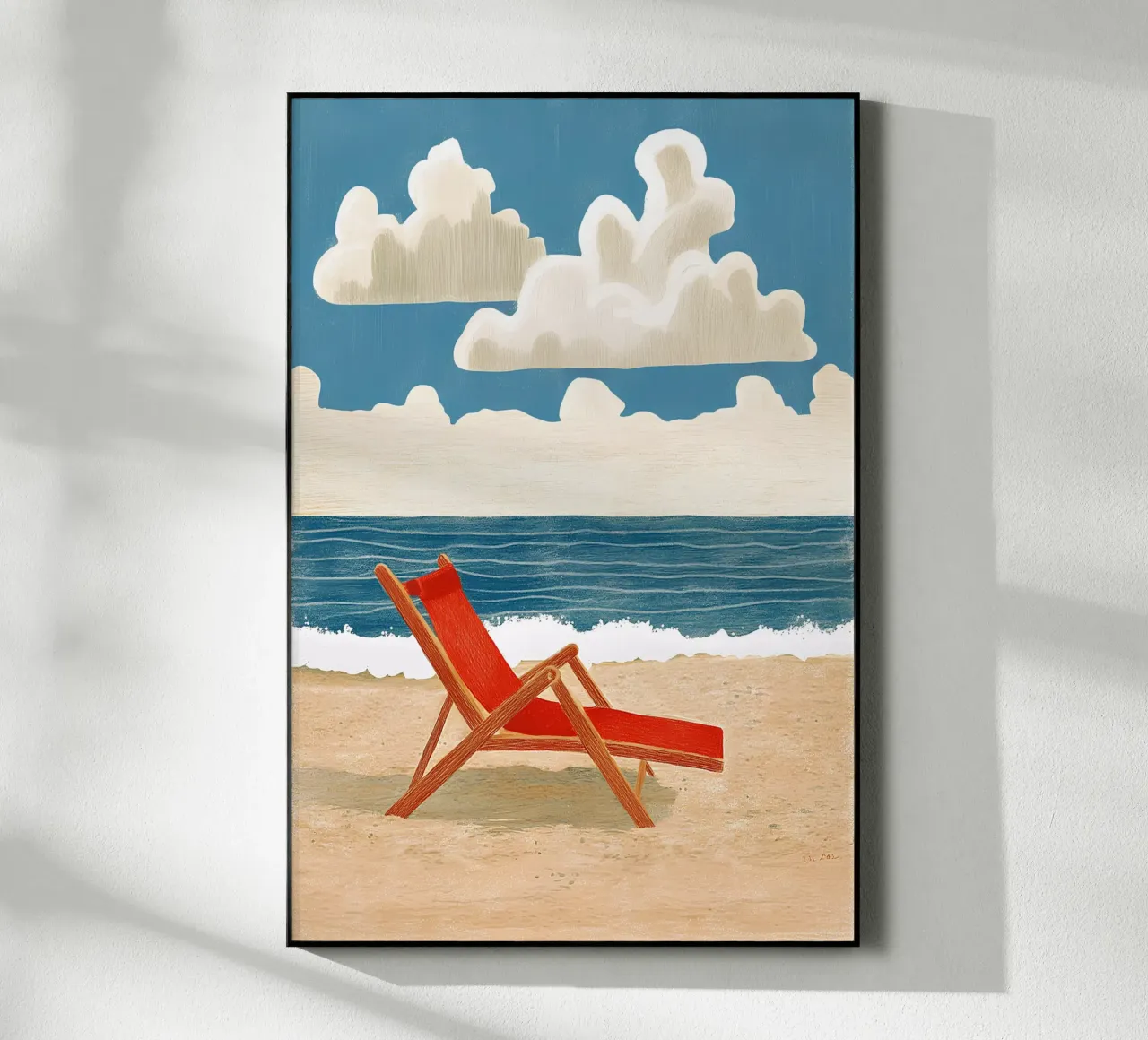 Sedia a sdraio sulla spiaggia plexiglass da Curious Canvas