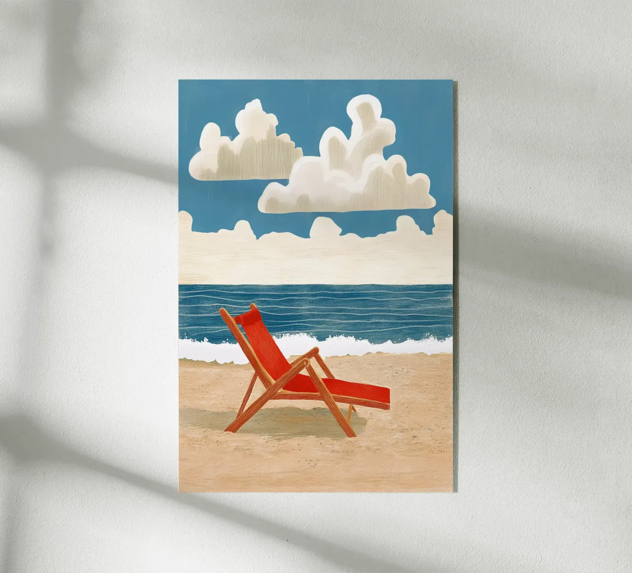 Sedia a sdraio sulla spiaggia plexiglass da Curious Canvas