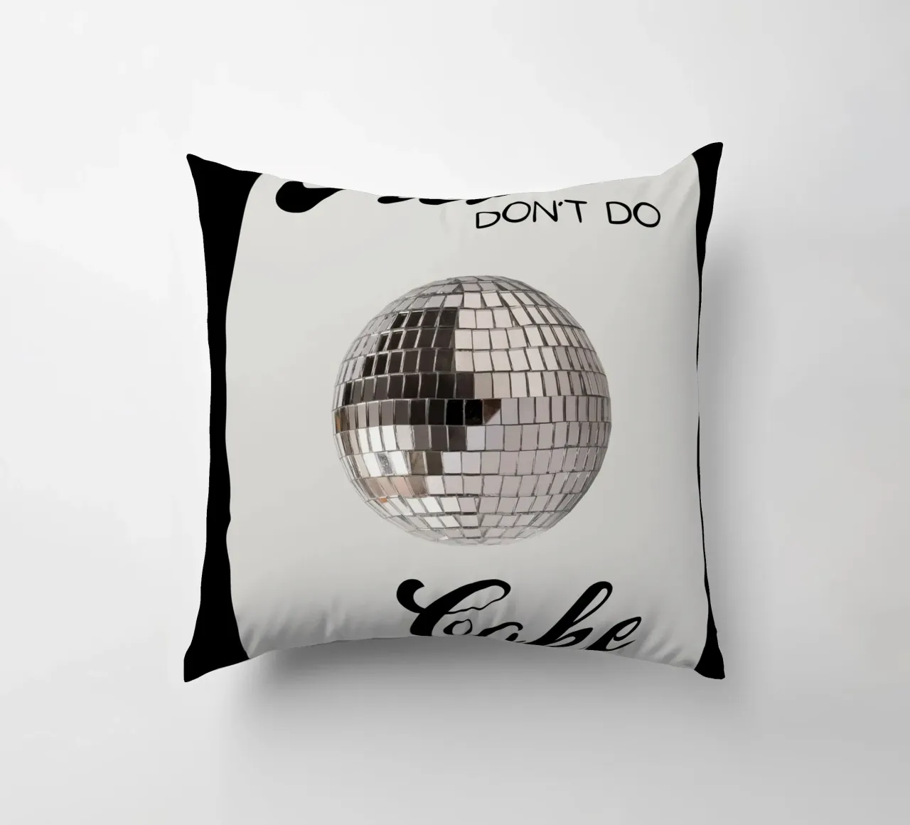 Cartello per il bagno con palla da discoteca "Please Don't Do Coke" (Per favore, non fare uso di Coca-Cola) cuscino da NorwesClub