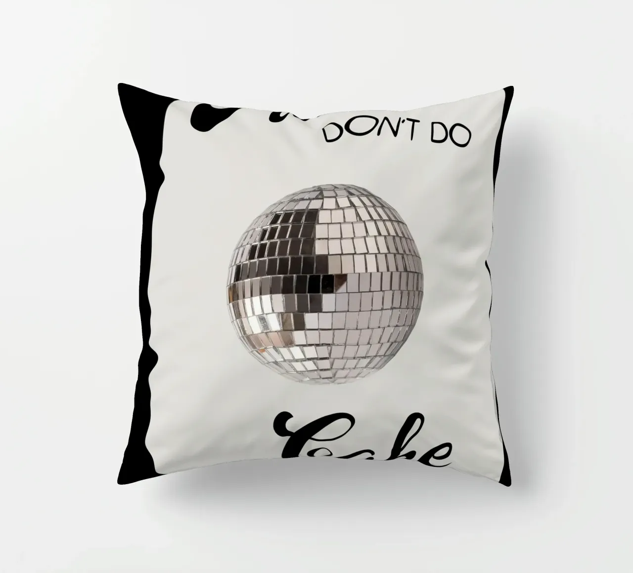 Cartello per il bagno con palla da discoteca "Please Don't Do Coke" (Per favore, non fare uso di Coca-Cola) cuscino da NorwesClub