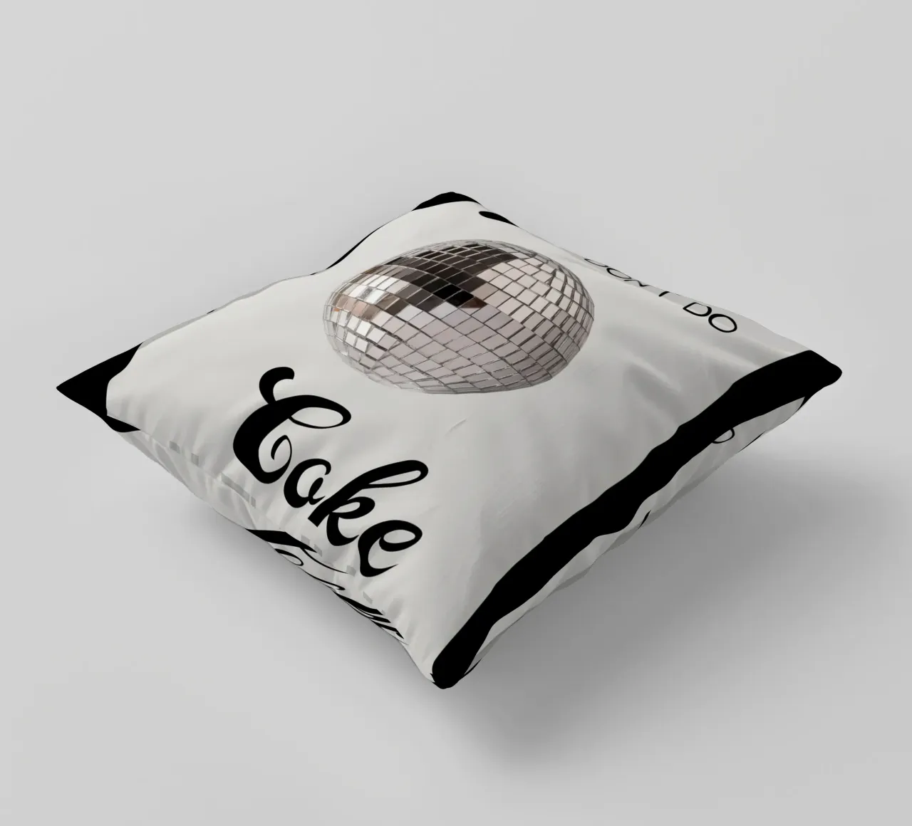 Cartello per il bagno con palla da discoteca "Please Don't Do Coke" (Per favore, non fare uso di Coca-Cola) cuscino da NorwesClub