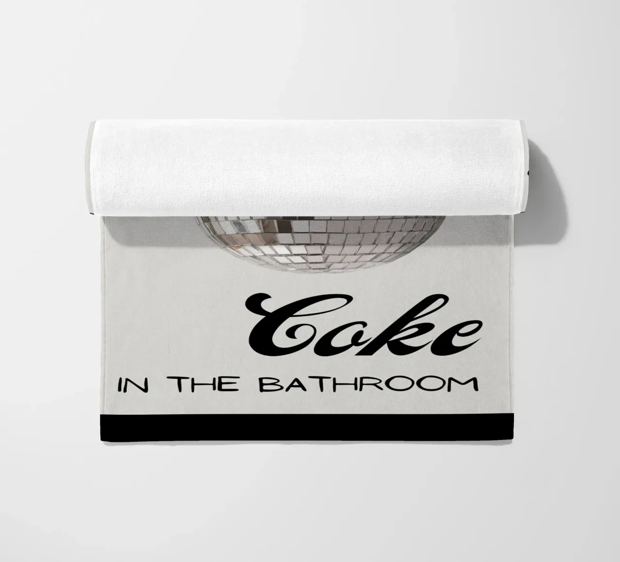 Cartello per il bagno con palla da discoteca "Please Don't Do Coke" (Per favore, non fare uso di Coca-Cola) telo mare da NorwesClub