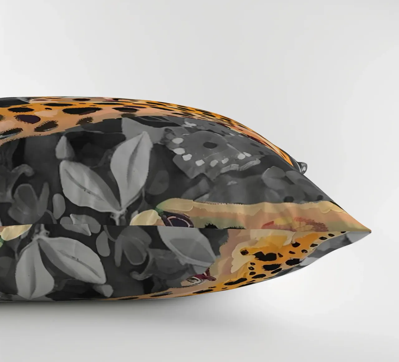 Resting Leopard - Vibrant Jungle Pop Art Print decorative cushion by NorwesClub