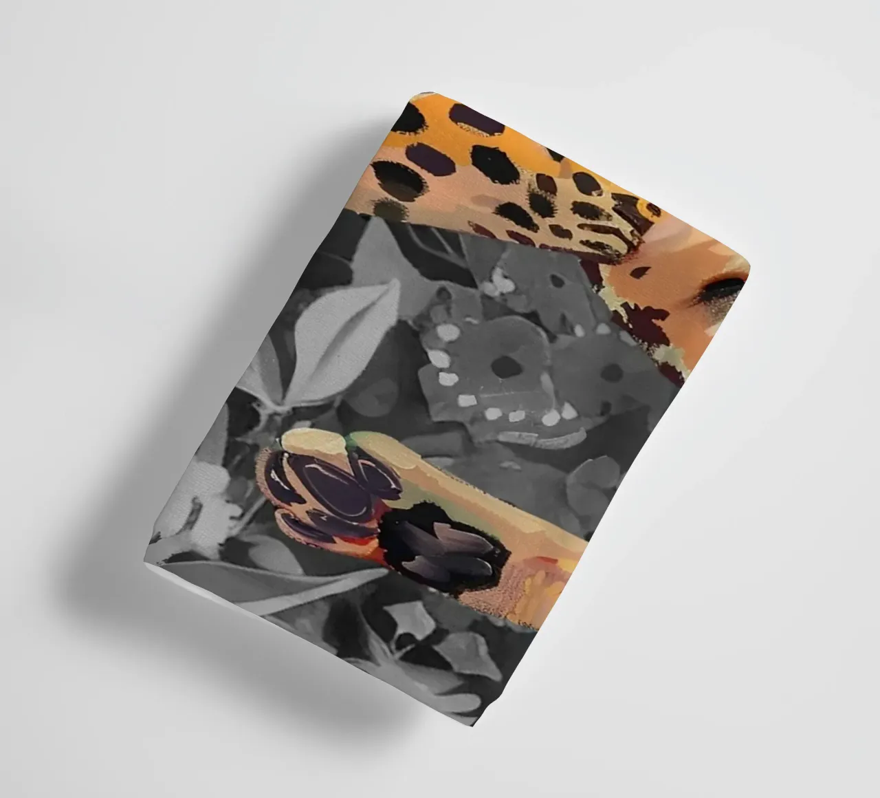 Resting Leopard - Vibrant Jungle Pop Art Print towel by NorwesClub
