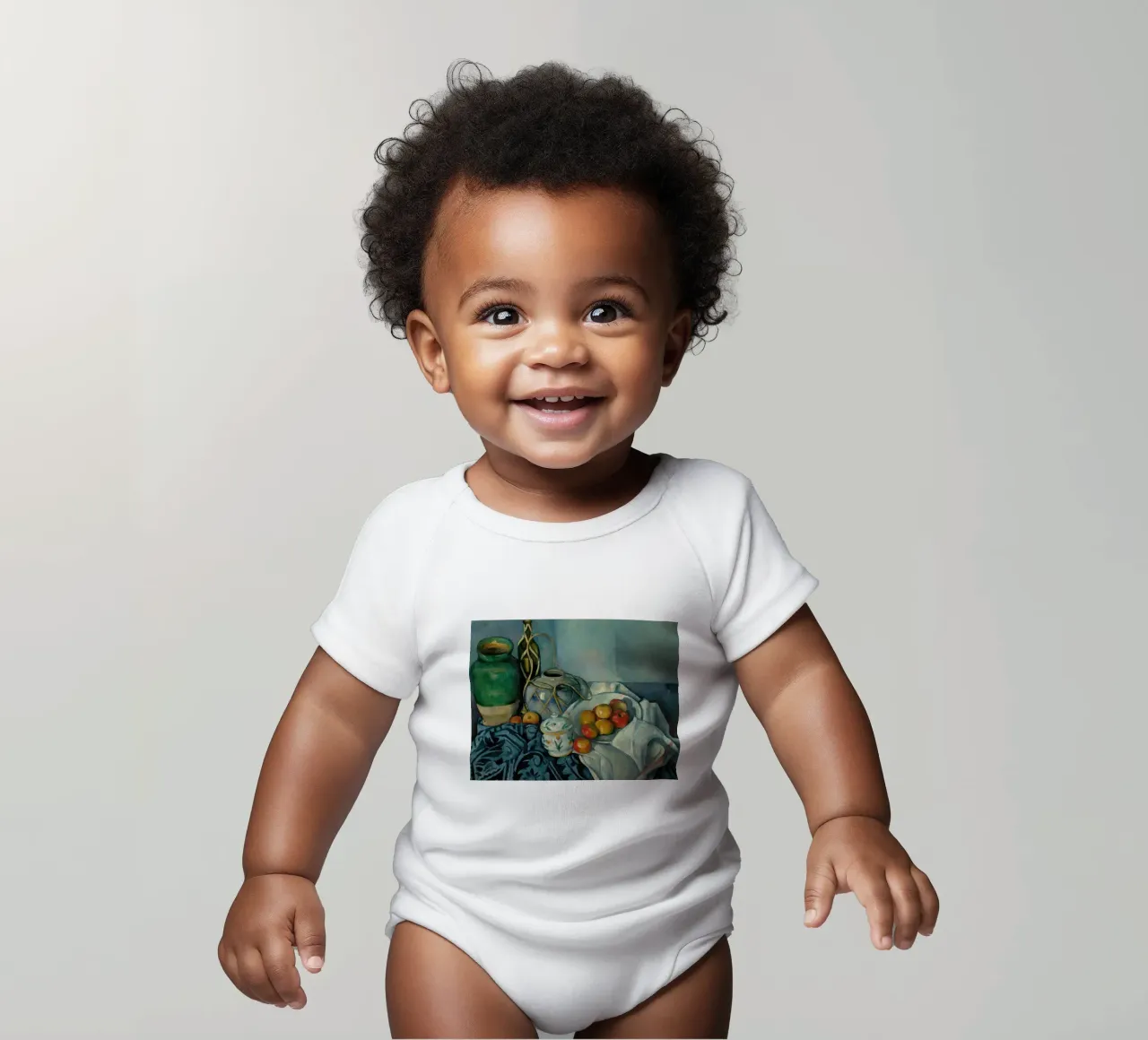 Paul Cezanne Frutta in tavola body neonato maniche corte da WESHH STORE
